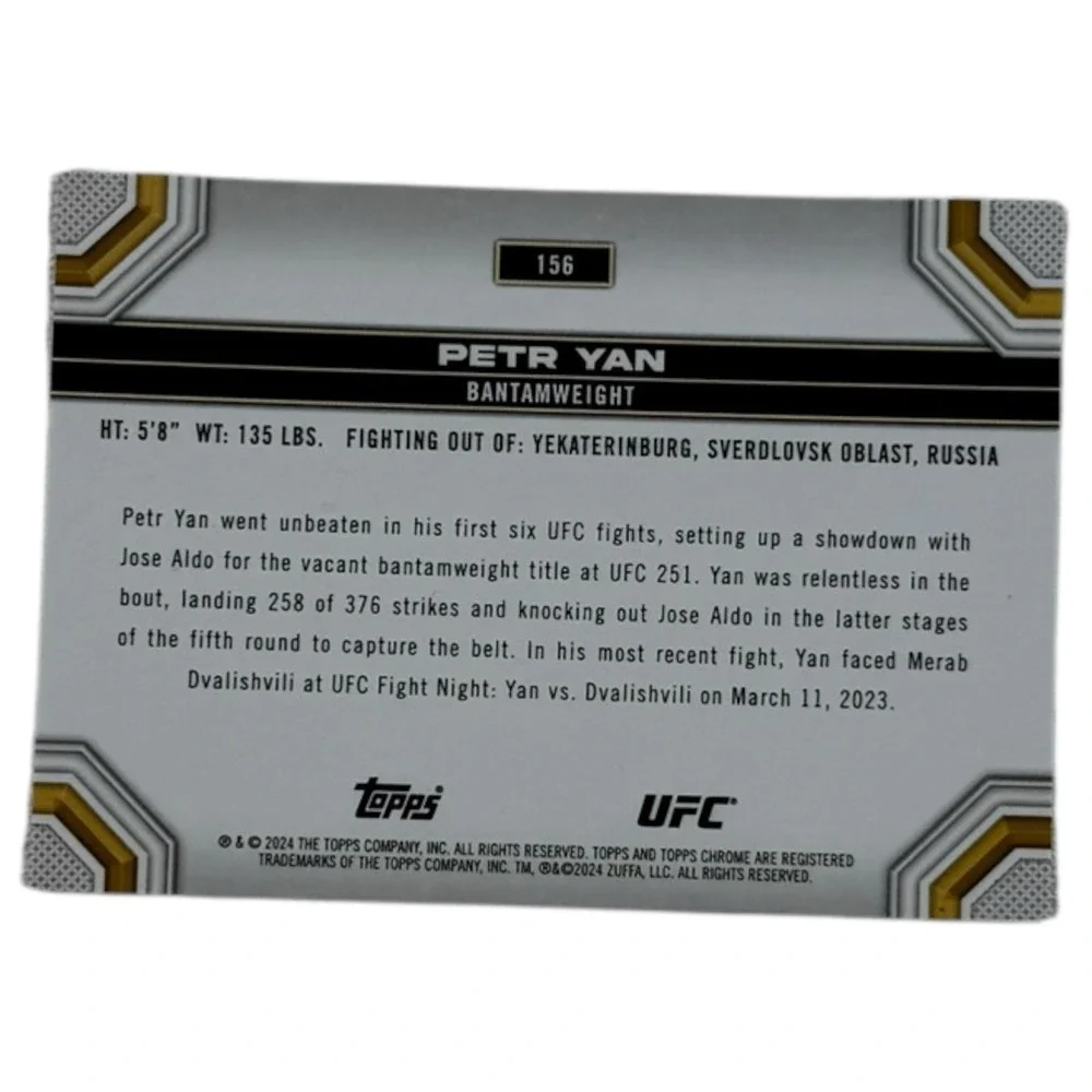 2024 Topps Chrome UFC - Petr‎ Yan Refractor #156